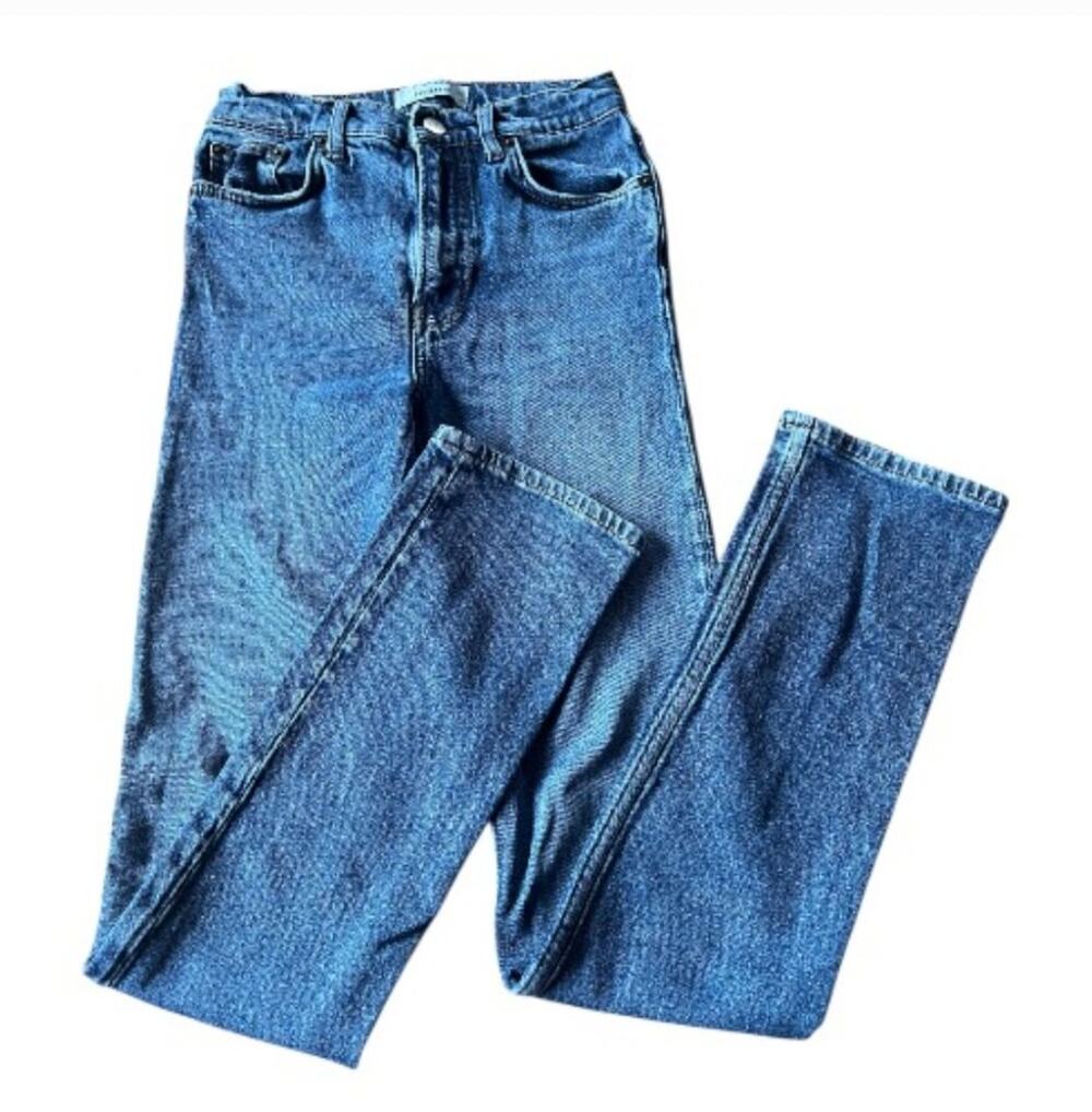 Reformation Liza High Rise Straight Leg Jeans Medium Wash Size 24